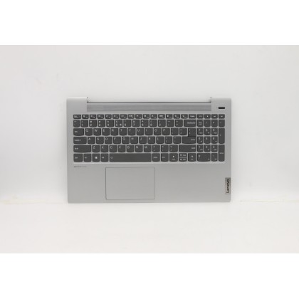 Lenovo 5CB1A24827 Palmrest Top Case con tastiera, Inglese (Stati Uniti/Europa), Grigio platino, Retroilluminazione, Senza_lettor