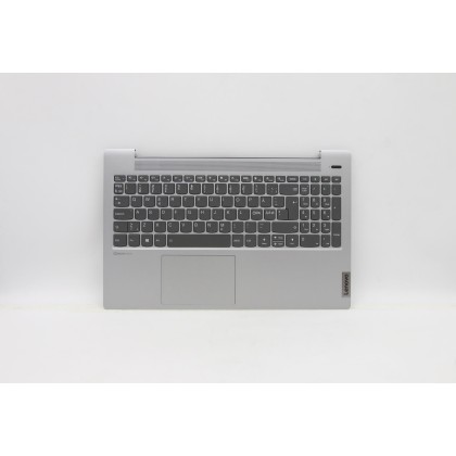 Lenovo 5CB1A24840 Palmrest Top Case con tastiera, Lingue scandinave, Grigio platino, Retroilluminazione, Senza lettore di impron