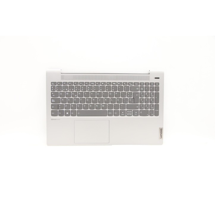 Lenovo 5CB1A24844 Palmrest Top Case con tastiera, Spagnolo, Grigio platino, Retroilluminazione, Senza lettore di impronte digita