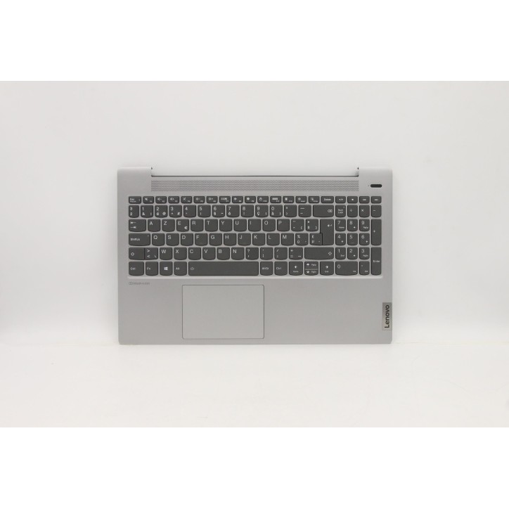 Lenovo 5CB1A24854 Palmrest Top Case con tastiera, Belga, Grigio platino, Retroilluminazione, Lettore di impronte digitali, UK