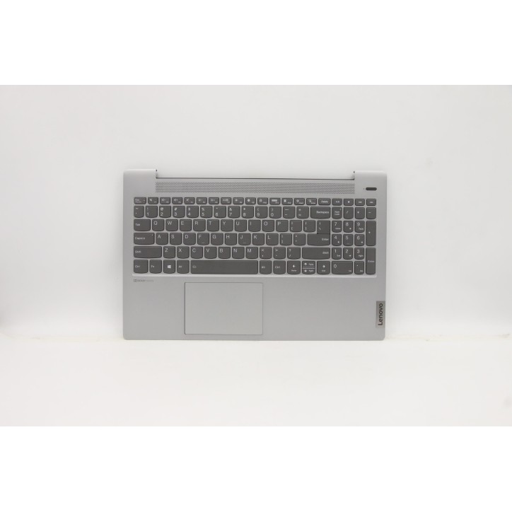 Lenovo 5CB1A24858 Palmrest Top Case con tastiera, Inglese, Grigio platino, Retroilluminazione, Lettore di impronte digitali