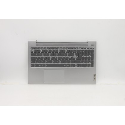 Lenovo 5CB1A24872 Palmrest Top Case con tastiera, Europa del Nord, Grigio platino, Retroilluminazione, Impronta digitale