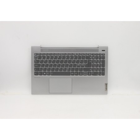Lenovo 5CB1A24872 Palmrest Top Case con tastiera, Europa del Nord, Grigio platino, Retroilluminazione, Impronta digitale