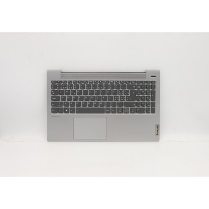 Lenovo 5CB1A24877 Palmrest Top Case con tastiera, Svizzera, Grigio platino, Retroilluminazione, Impronta digitale