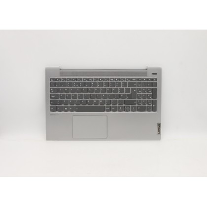 Lenovo 5CB1A24881 Palmrest Top Case con tastiera, Inglese Regno Unito, Grigio platino, Retroilluminazione, Impronta digitale
