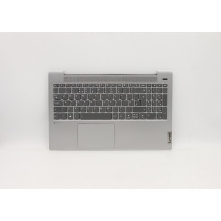 Lenovo 5CB1A24881 Palmrest Top Case con tastiera, Inglese Regno Unito, Grigio platino, Retroilluminazione, Impronta digitale
