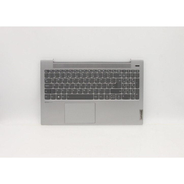 Lenovo 5CB1A24881 Palmrest Top Case con tastiera, Inglese Regno Unito, Grigio platino, Retroilluminazione, Impronta digitale