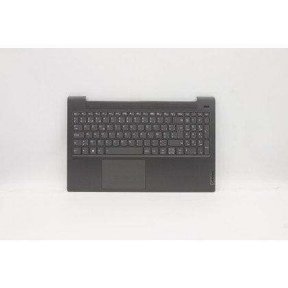 Lenovo 5CB1A24886 Palmrest Top Case con tastiera, Belga, Grigio grafite, Retroilluminazione, Senza lettore di impronte digitali,