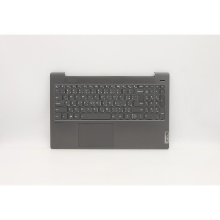 Lenovo 5CB1A24917 Palmrest Top Case con tastiera, Arabo, Grigio platino, Retroilluminazione, Lettore di impronte digitali, US