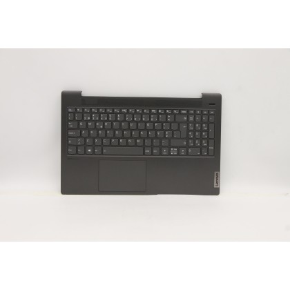 Lenovo 5CB1A29763 Palmrest Top Case con tastiera, Portoghese, Grigio grafite, Retroilluminazione, Lettore di impronte digitali