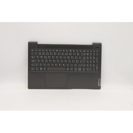 Lenovo 5CB1A29763 Palmrest Top Case con tastiera, Portoghese, Grigio grafite, Retroilluminazione, Lettore di impronte digitali
