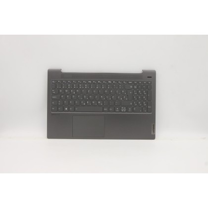 Lenovo 5CB1A29765 Palmrest Top Case con tastiera, Sloveno, Grigio platino, Retroilluminazione, Impronta digitale