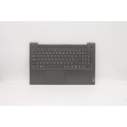 Lenovo 5CB1A29940 Palmrest Top Case con tastiera, Inglese Regno Unito, Grigio platino, Retroilluminazione, Impronta digitale