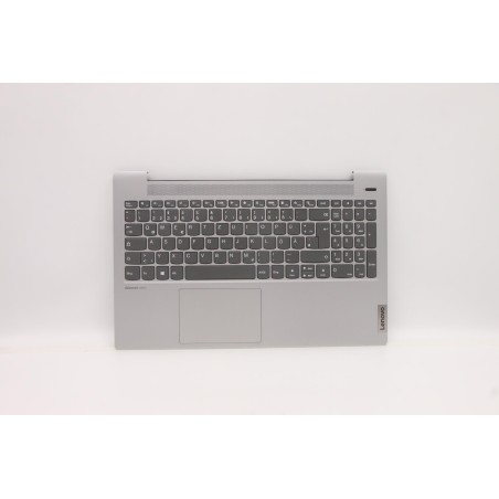 Lenovo 5CB1A99000 Palmrest Top Case con tastiera, Tedesco, Grigio platino, Senza_retroilluminazione, Lettore di impronte digital