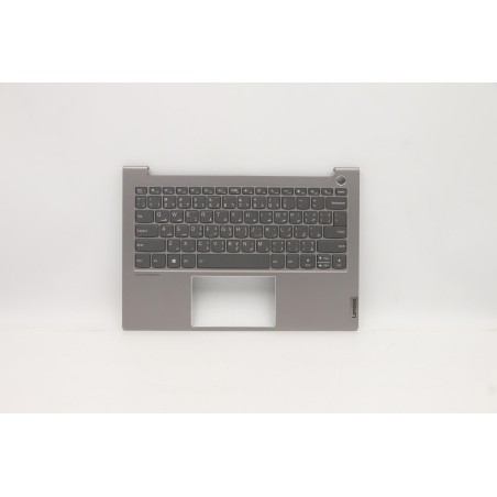 Lenovo 5CB1B02444 Palmrest Top Case con tastiera, Arabo, Grigio minerale, Retroilluminazione, US