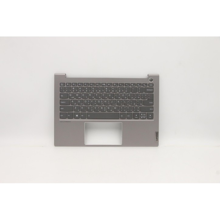Lenovo 5CB1B02444 Palmrest Top Case con tastiera, Arabo, Grigio minerale, Retroilluminazione, US