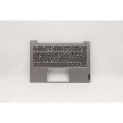 Lenovo 5CB1B02451 Palmrest Top Case con tastiera, Bulgaro, Grigio minerale, Retroilluminazione, UK