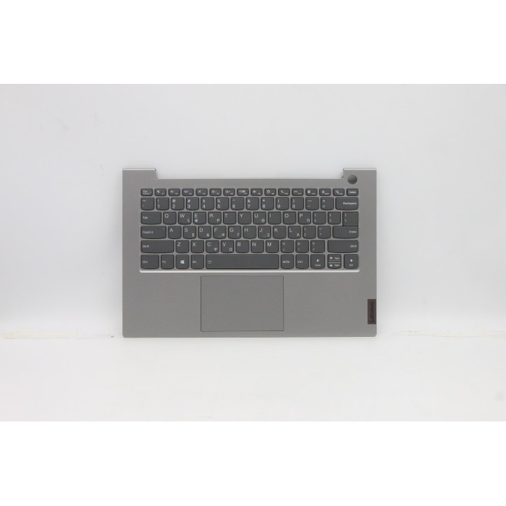 Lenovo 5CB1B02552 Palmrest Top Case con tastiera, Greco, Grigio minerale, Retroilluminazione