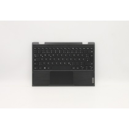 Lenovo 5CB1B02680 Palmrest Top Case con tastiera, Tedesco, Grigio minerale