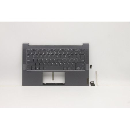 Lenovo 5CB1B02813 Palmrest Top Case con tastiera, Inglese (Stati Uniti/Europa), Grigio, Retroilluminazione