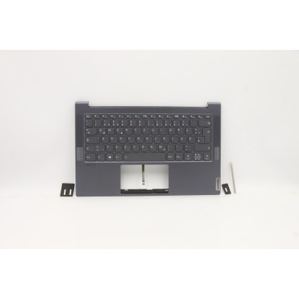 Lenovo 5CB1B05291 Palmrest Top Case con tastiera, Tedesco, Grigio, Retroilluminazione