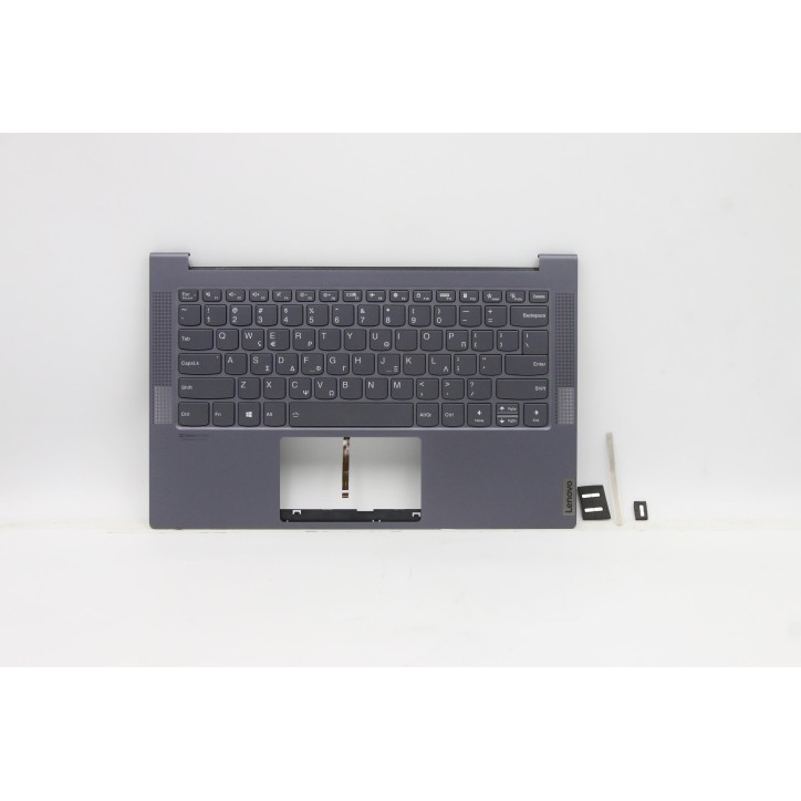 Lenovo 5CB1B05292 Palmrest Top Case con tastiera, Greco, Grigio, Retroilluminazione