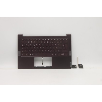 Lenovo 5CB1B05322 Palmrest Top Case con tastiera, Tedesco, Orchidea, Retroilluminazione