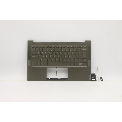 Lenovo 5CB1B05349 Palmrest Top Case con tastiera, Inglese (Stati Uniti/Europa), Verde scuro, Retroilluminazione