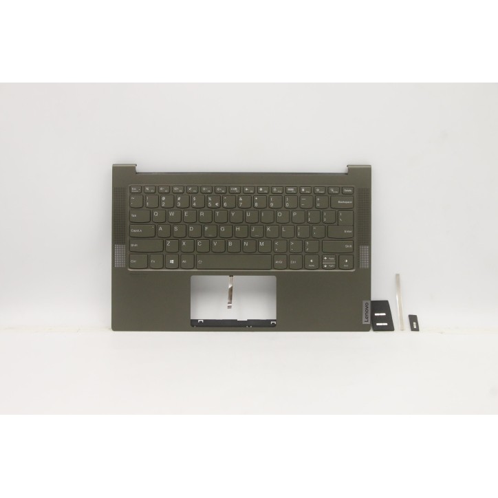 Lenovo 5CB1B05349 Palmrest Top Case con tastiera, Inglese (Stati Uniti/Europa), Verde scuro, Retroilluminazione