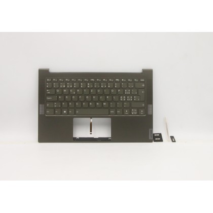 Lenovo 5CB1B06118 Palmrest Top Case con tastiera, Svizzera, Verde scuro