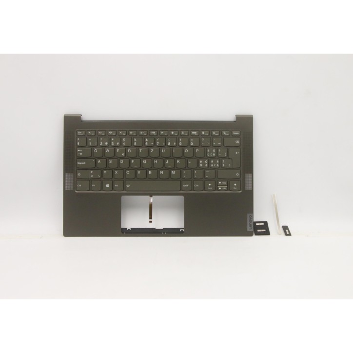 Lenovo 5CB1B06118 Palmrest Top Case con tastiera, Svizzera, Verde scuro
