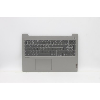 Lenovo 5CB1B07168 Palmrest Top Case con tastiera, Islandese, Grigio minerale, Retroilluminazione