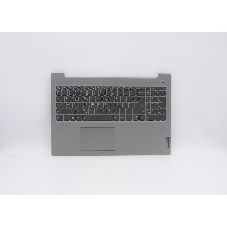 Lenovo 5CB1B07171 Palmrest Top Case con tastiera, Greco, Grigio minerale, Retroilluminazione