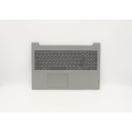 Lenovo 5CB1B07493 Palmrest Top Case con tastiera, Russo, Grigio minerale, Retroilluminazione
