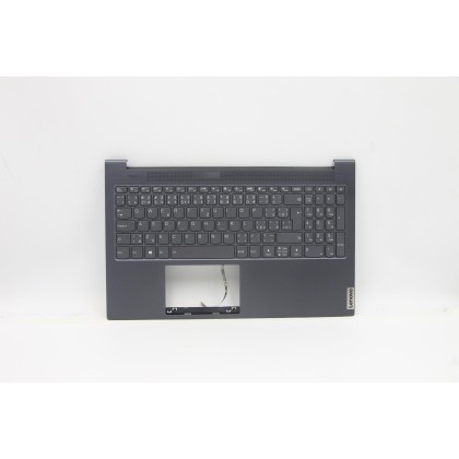 Lenovo 5CB1B10113 Palmrest Top Case con tastiera, Ceco, grigio, Retroilluminazione, UK