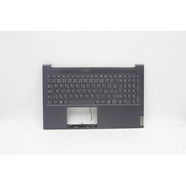 Lenovo 5CB1B10113 Palmrest Top Case con tastiera, Ceco, grigio, Retroilluminazione, UK