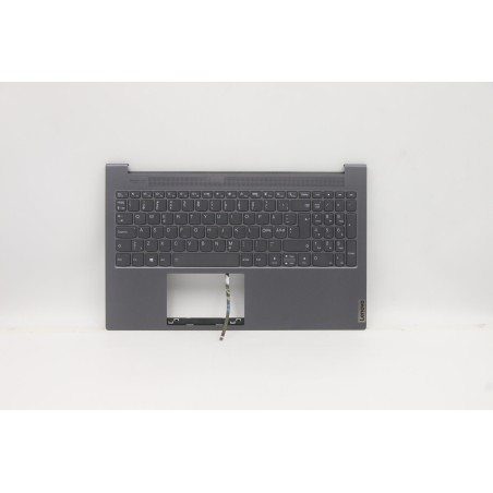 Lenovo 5CB1B10129 Palmrest Top Case con tastiera, Europa del Nord, Grigio, Retroilluminazione
