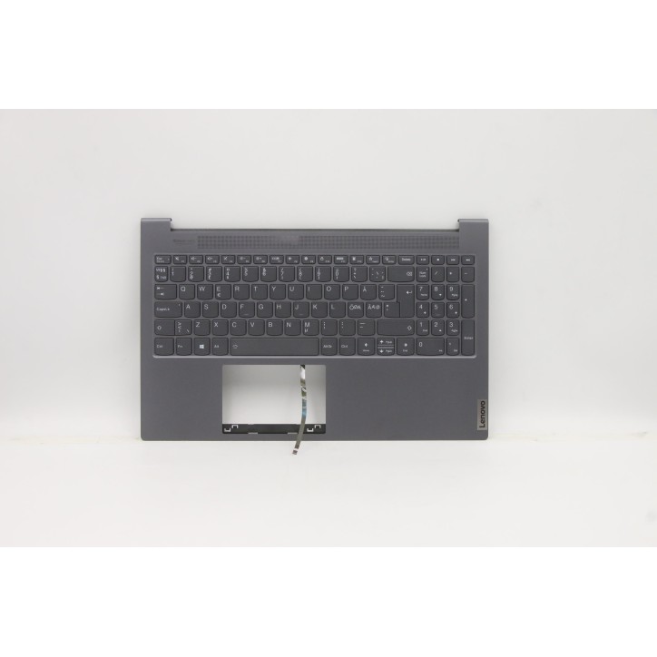 Lenovo 5CB1B10129 Palmrest Top Case con tastiera, Europa del Nord, Grigio, Retroilluminazione