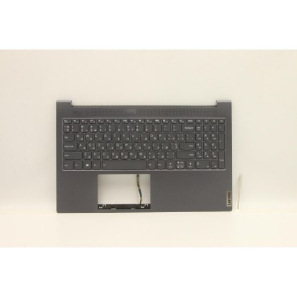 Lenovo 5CB1B10139 Palmrest Top Case con tastiera, Ucraina, Grigio, Retroilluminazione