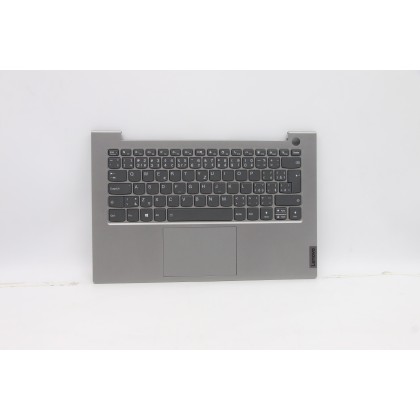 Lenovo 5CB1B33249 Palmrest Top Case con tastiera, Ceco/Slovacco, Grigio minerale, Retroilluminazione, UK