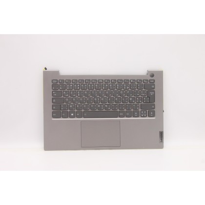 Lenovo 5CB1B33738 Palmrest Top Case con tastiera, Francese (Arabo), Grigio minerale, Retroilluminazione