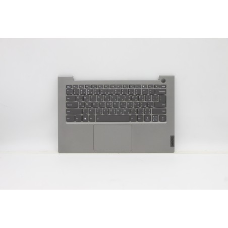 Lenovo 5CB1B33748 Palmrest Top Case con tastiera, Arabo, Grigio minerale, Retroilluminazione, US