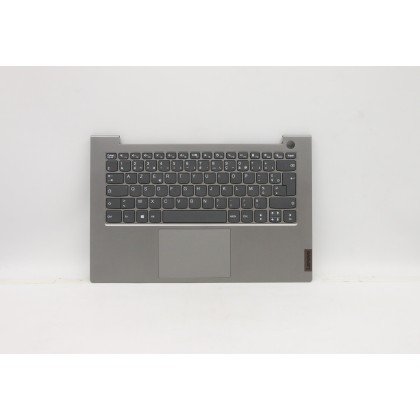 Lenovo 5CB1B34738 C-Cover with keyboard, French, Mineral Grey, Non-Backlight, US