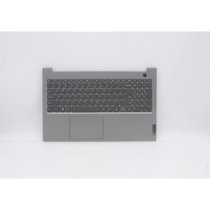 Lenovo 5CB1B34810 Palmrest Top Case con tastiera, Inglese, Grigio minerale, Retroilluminazione