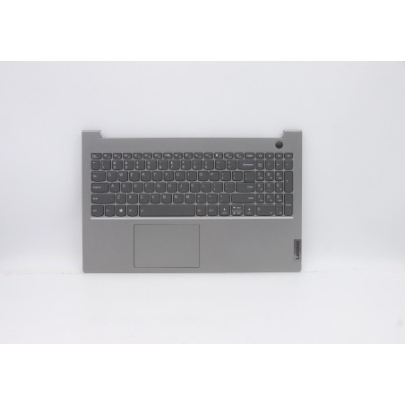 Lenovo 5CB1B34810 Palmrest Top Case con tastiera, Inglese, Grigio minerale, Retroilluminazione