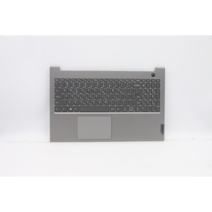 Lenovo 5CB1B34811 Palmrest Top Case con tastiera, Greco, Grigio minerale, Retroilluminazione