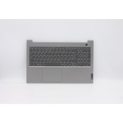 Lenovo 5CB1B34834 Palmrest Top Case con tastiera, Sloveno, Grigio minerale, Retroilluminazione