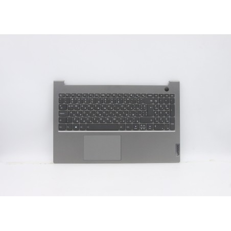 Lenovo 5CB1B34836 Palmrest Top Case con tastiera, Bulgaro, Grigio minerale, Retroilluminazione, UK