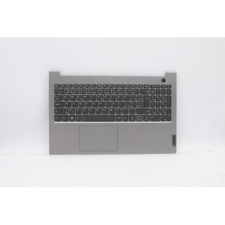 Lenovo 5CB1B34837 Palmrest Top Case con tastiera, Ceco/Slovacco, Grigio minerale, Retroilluminazione, UK