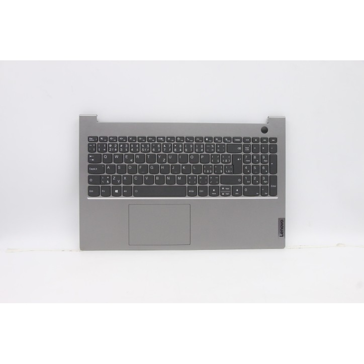 Lenovo 5CB1B34837 Palmrest Top Case con tastiera, Ceco/Slovacco, Grigio minerale, Retroilluminazione, UK